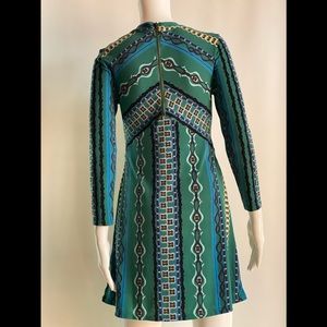 NWT Free People long sleeve Green-Blue Dress
